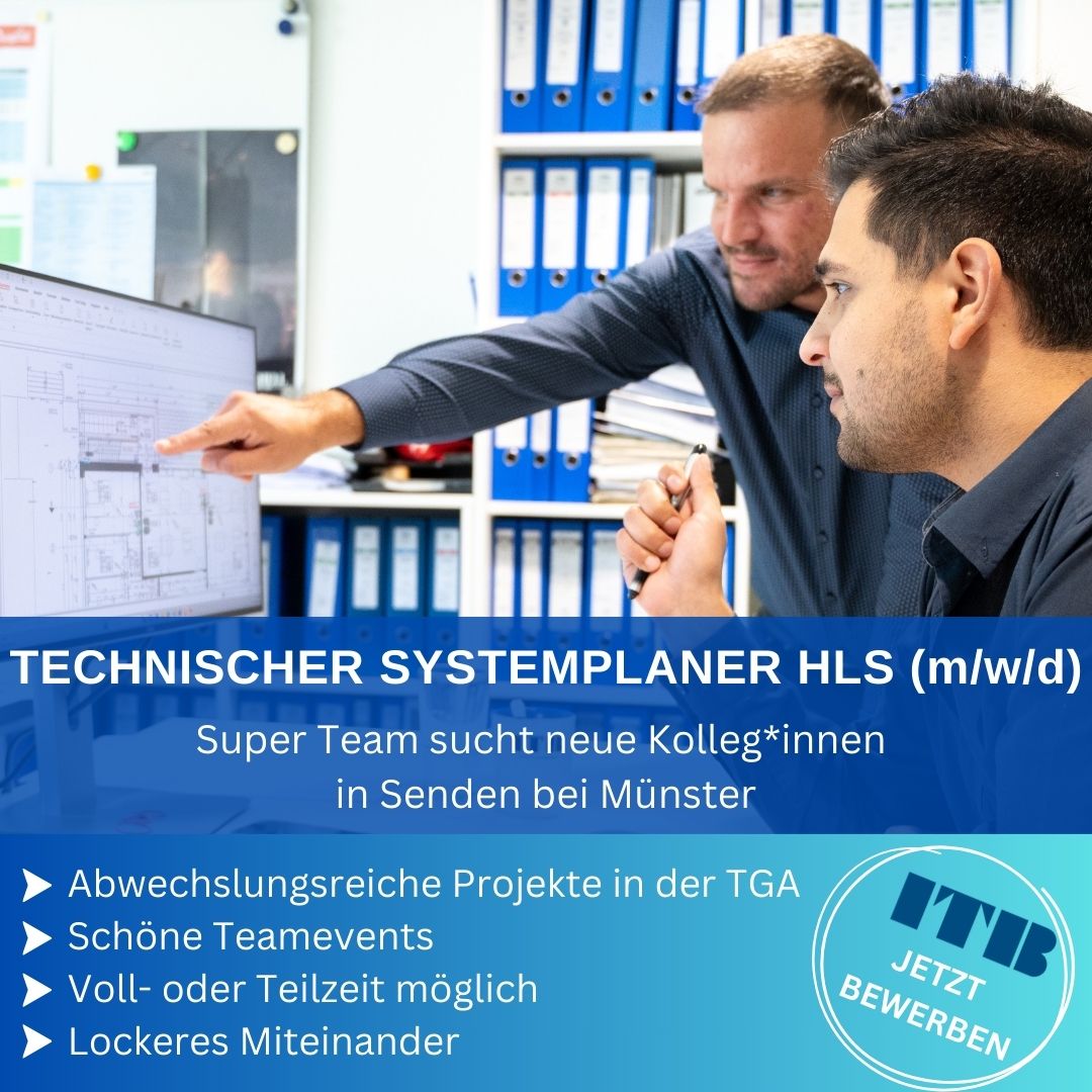 Stellenanzeige Technischer Systemplaner HLS